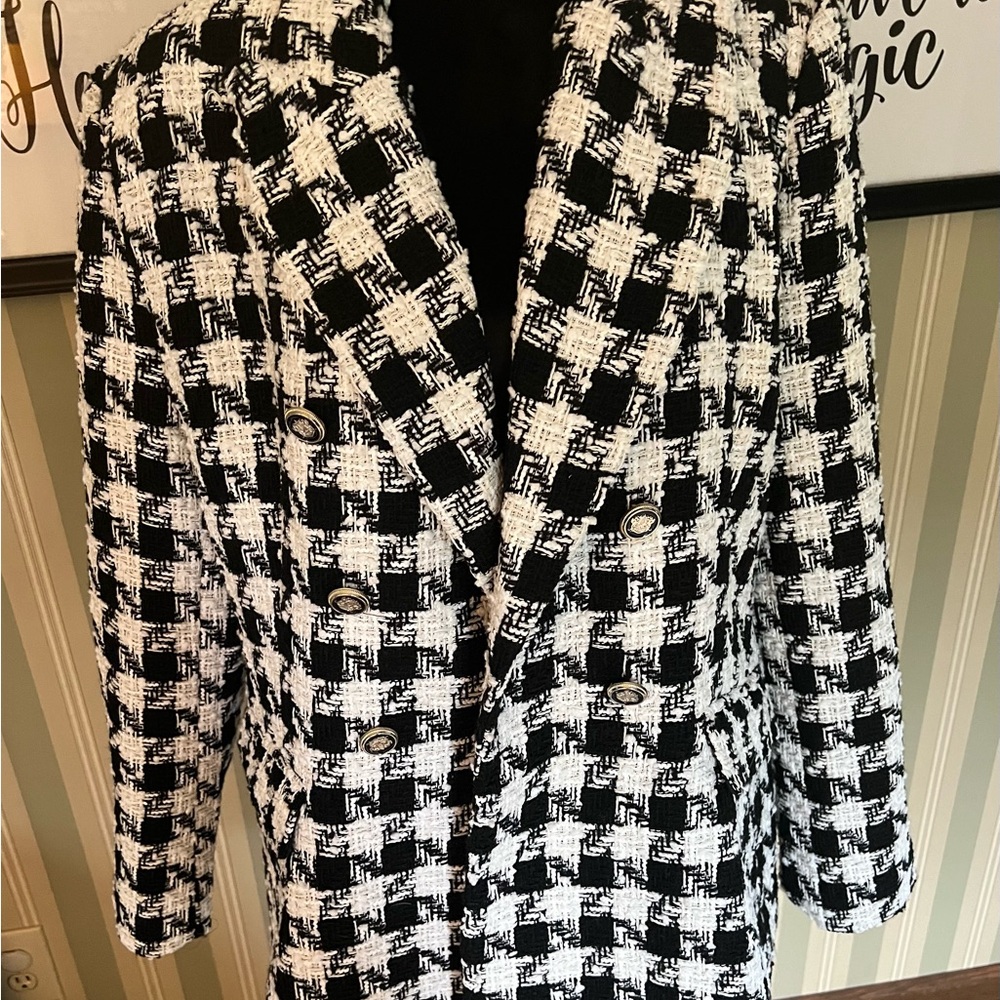 Zara hounstooth blazer
